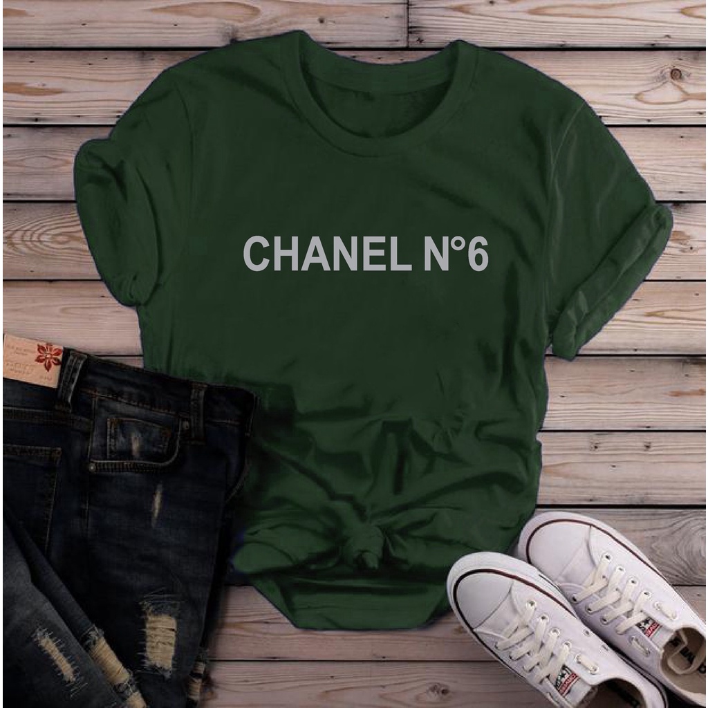 Tops mujer ropa manga corta ni as camisetas CHANEL N6 camiseta Distro Premium algod n peinado a os 30