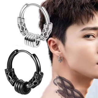 Pendientes De Acero Inoxidable Para Hombre Mujer Aretes Con Tuerca Cadena  Plumas