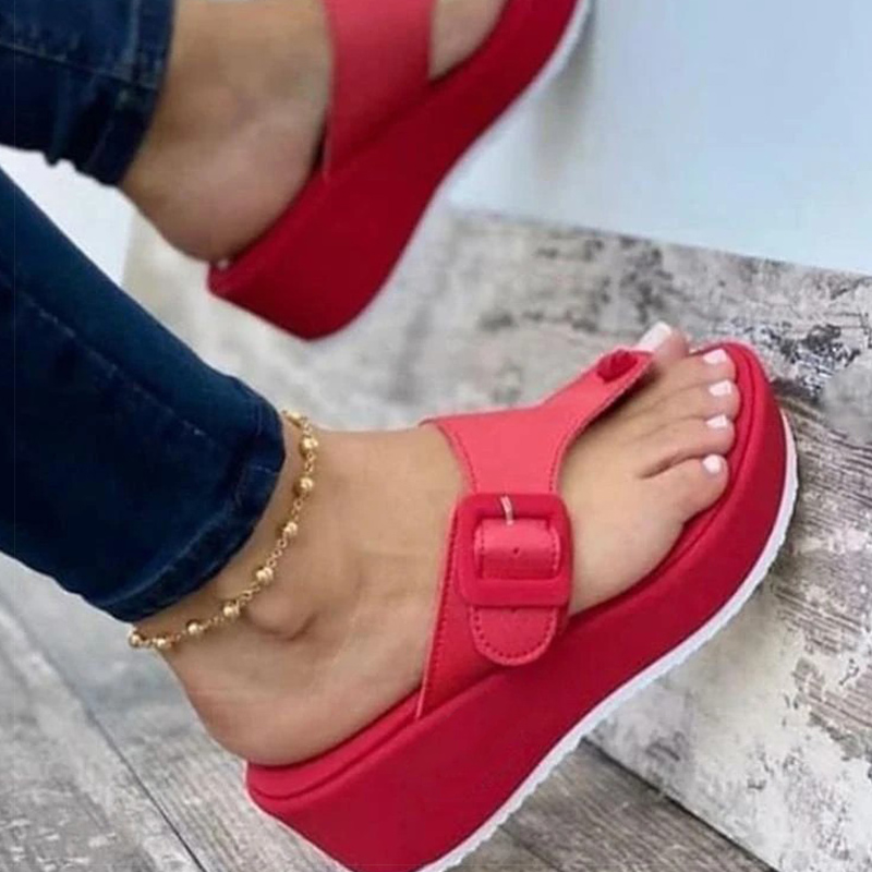 Moda Mujeres Chanclas Plataforma Slipon Al Aire Libre Zapatillas