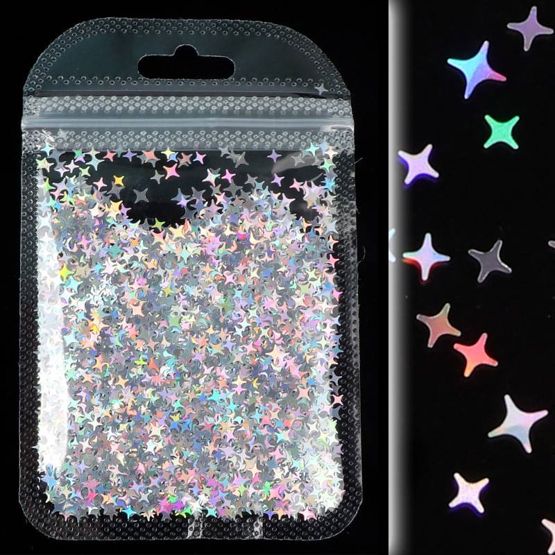 Lentejuelas Holográficas de Glitter de uñas, 6 Ecuador