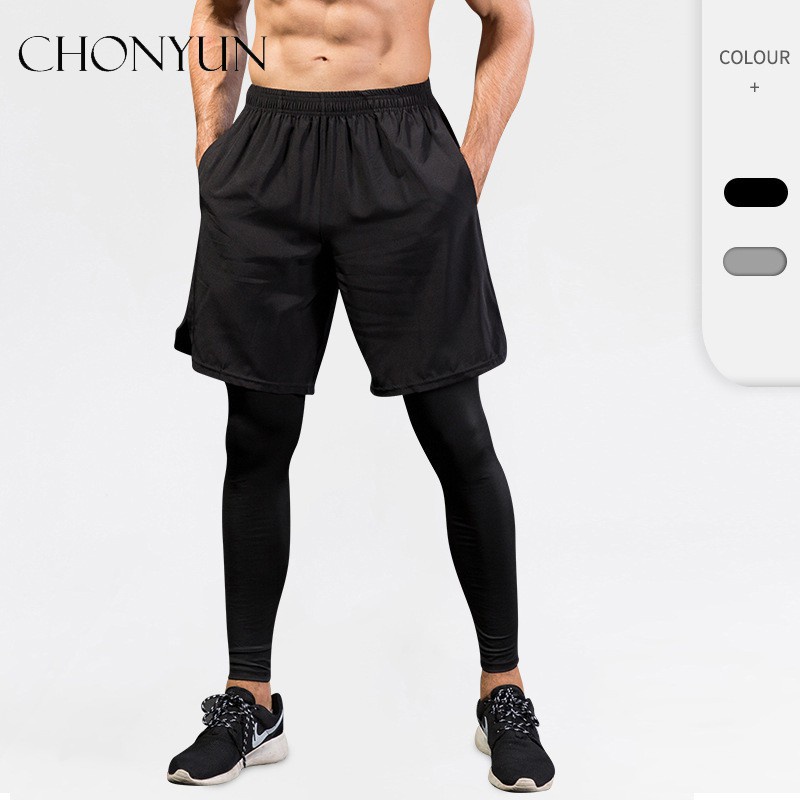 Malla De Compresion De Hombres Pantalon para Correr Ajustado De Secado  Rapido