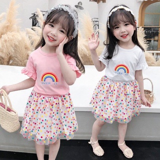 Ropa Niña Verano 2 a 3 4 5 6 7 años - 2PC/Conjunto - Camiseta