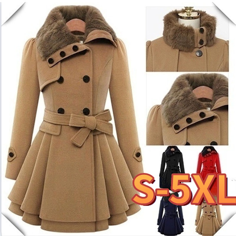 Abrigo Invierno Mujer Tallas Grandes | Chaqueta Aviador Solapa Gruesa | Lana Artificial Oversize