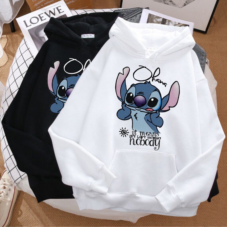 Sudadera con capucha y estampado de Disney Stitch para niñas