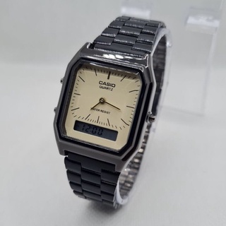 Reloj Militar marca garantizada CASIO con cadena de acero inoxidable.