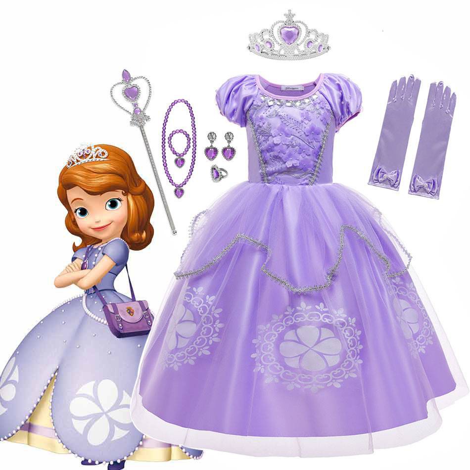 Princesas Disney Muñeca Disfraz De Princesa Sofia Para Niñas Lito Angels  Vestido Morado Para Fiestas Y Halloween El Mundo De Sofia
