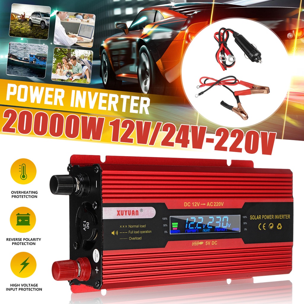 Solar inversor 10000W 12000W 24v 110v 220v Onda Pura Power Pure Sine Wave  Inverter 12v Inversores Solares Voltage Car Converter
