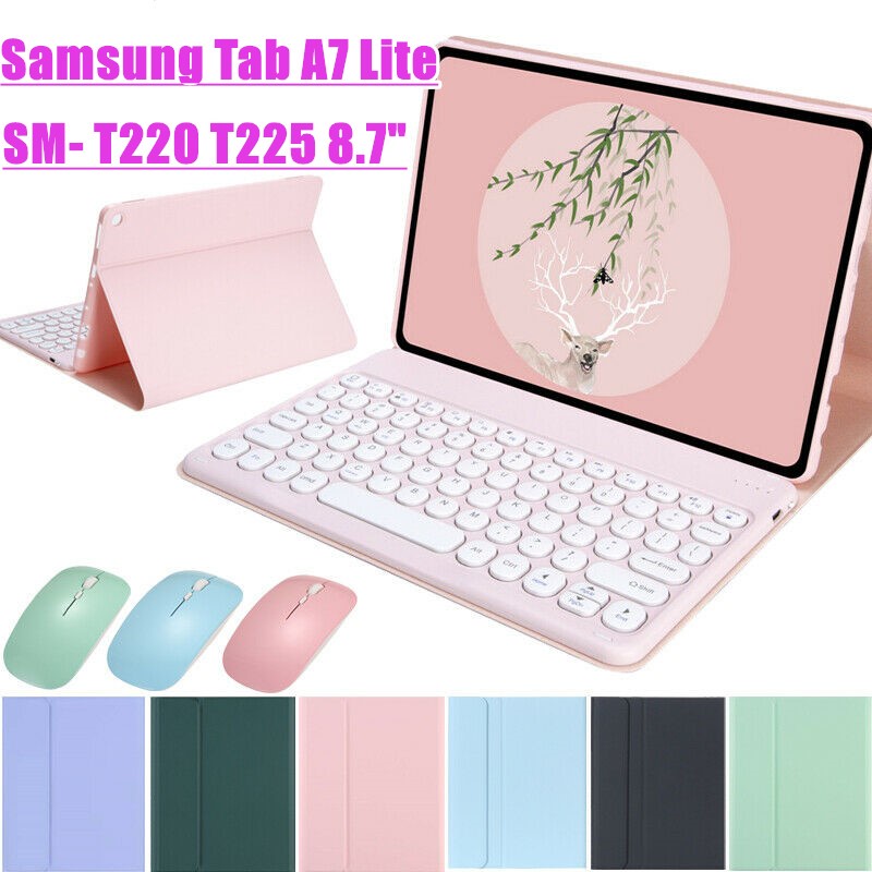 Funda De Teclado Para Samsung Tab A7 Lite 8.7 T220 T225 2021 Bluetooth Cuero Raton Shopee Colombia