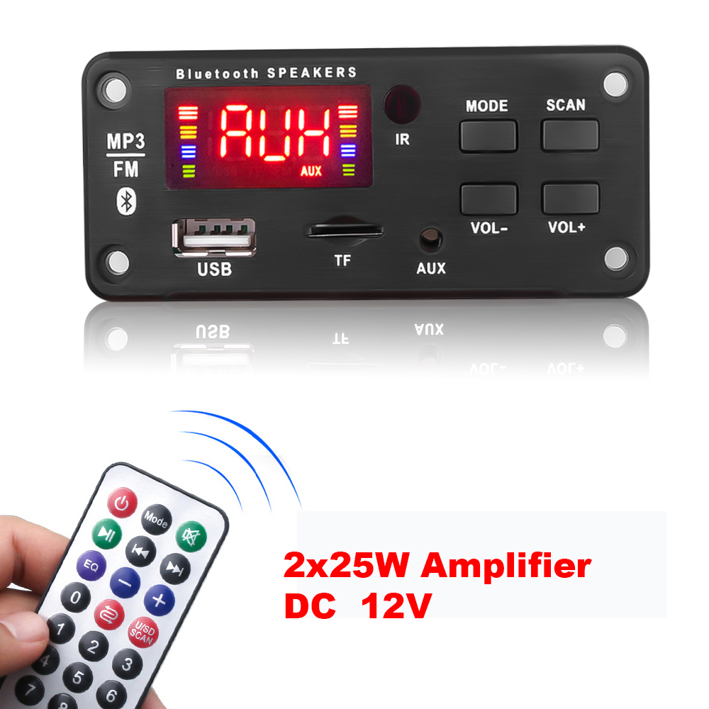 Comprar Radio de coche LED 1 DIN Bluetooth 5,0 en el tablero reproductor  Mp3 estéreo automático receptor de radio FM entrada auxiliar TF puerto USB  música con asistente de voz Control de
