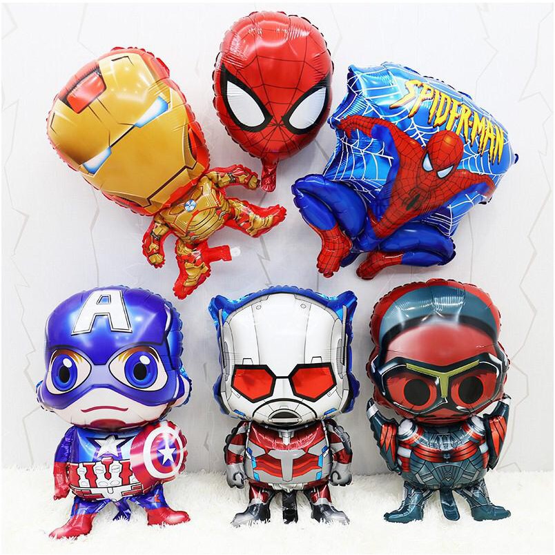 10/30 Uds Globos De Superhéroe Los Vengador Spiderman Iron Man Hulk Superman Tema Globos De Látex Niños Niño Decoración De Fita De Cumpleaños