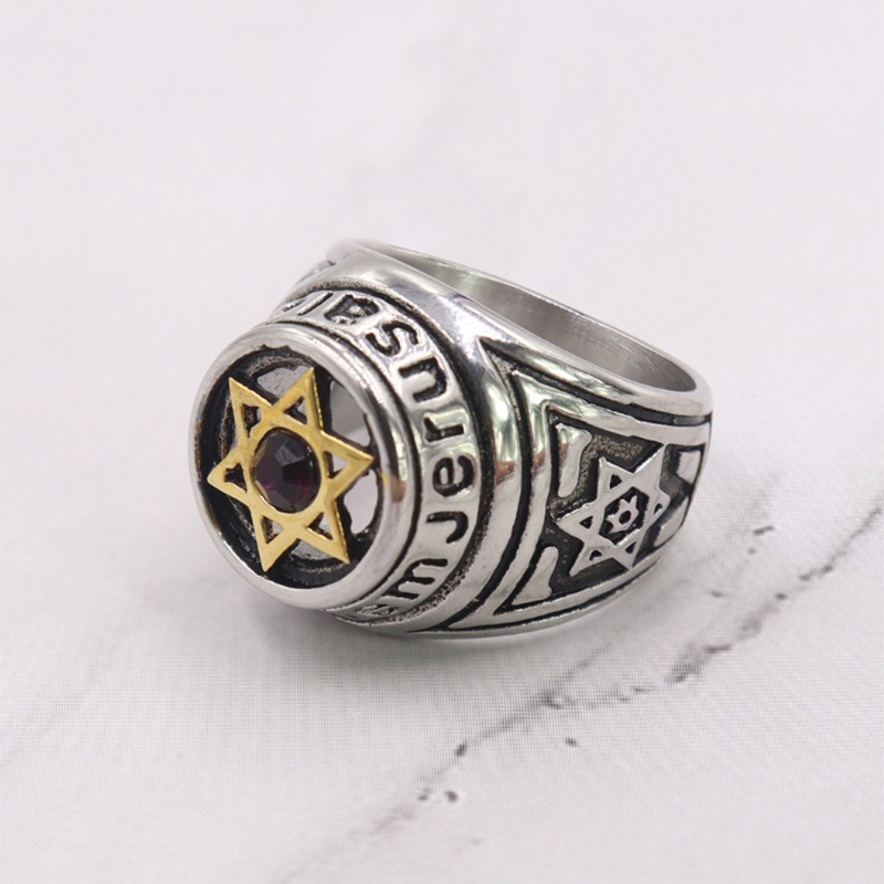  YANGFJcor Anillo giratorio de estrella de David, anillo vintage  antiestrés para hombre, símbolo religioso de Israel, regalo de joyería de  estrella judía. : Todo lo demás