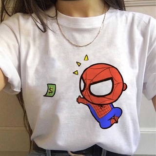 Camiseta De Impresión De Spiderman Disney Las Mujeres Tee Harajuku Estética  Tops Blancos Blusas 2022 Nueva Moda De Verano Y2k Femenina | Shopee Colombia