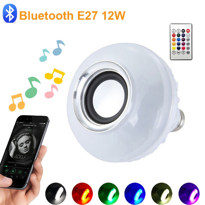 2 uds foco de Color Control Bluetooth para teléfono móvil, luz de