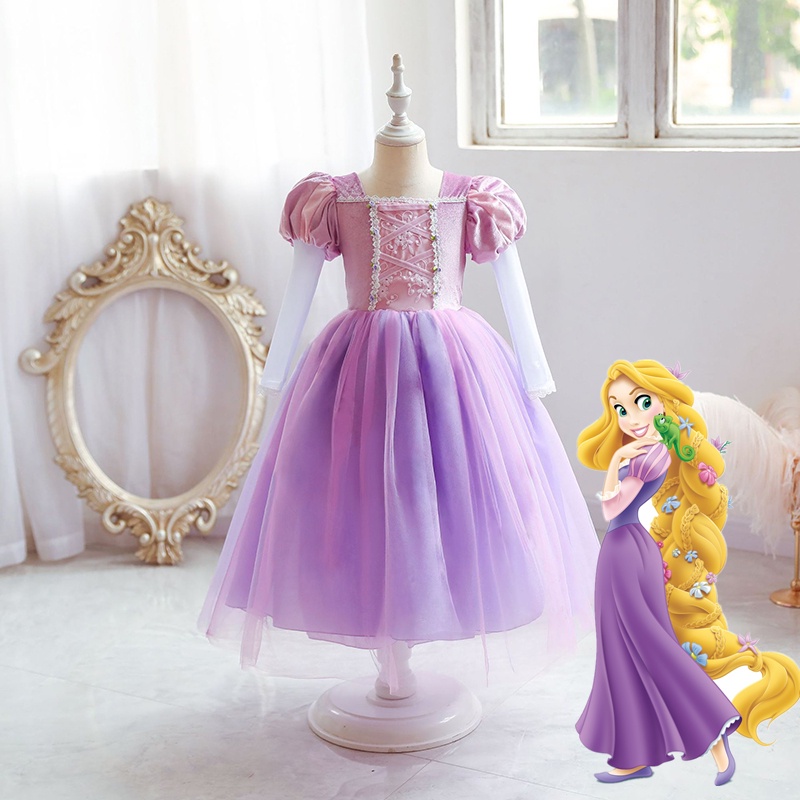 Vestidos de best sale niña de rapunzel