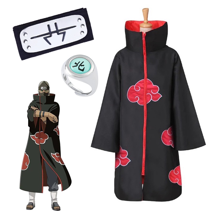 Anime Naruto Akatsuki Capa Kakuzu Diadema Anillo Ninja Ninos Adultos Halloween Cosplay Disfraz Shopee Colombia