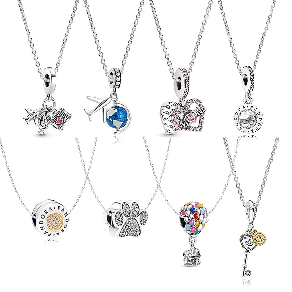 Collar Con Colgante De Plata 925 Charm Pandora Con Cadena Shopee