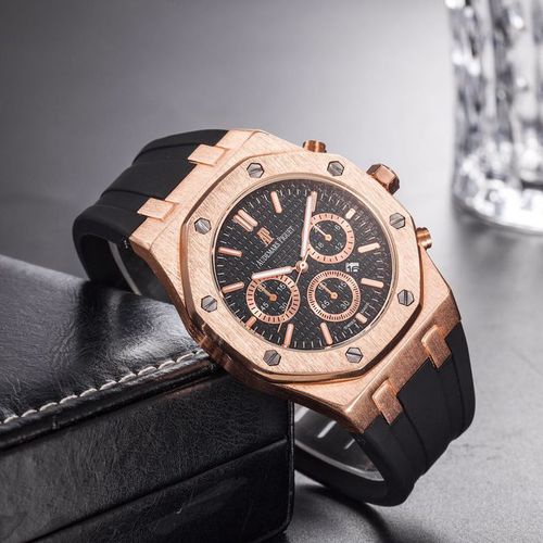 Audemars Piguet Reloj De Cuarzo De Goma Real De Lujo Para Hombre