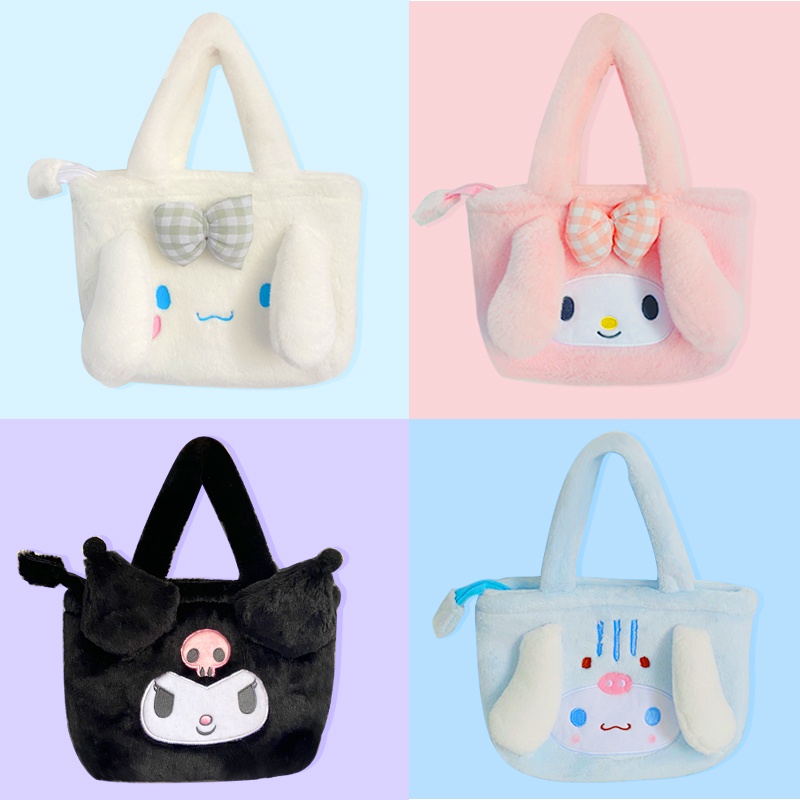 Kawaii Sanrio Bolsos De Felpa Anime Kuromi Melody Cinnamoroll De Dibujos Animados De Peluche Bolso De Regalo De Cumpleanos Para Ninas Shopee Colombia