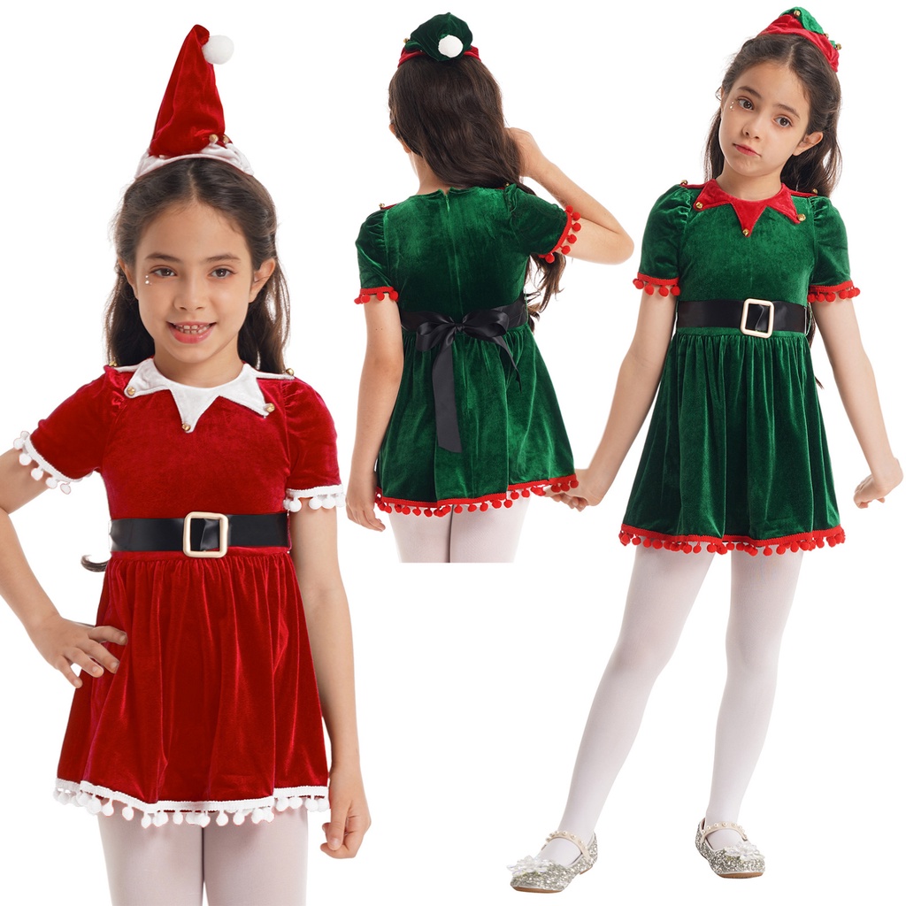 Trajes de santa claus para niñas con tutu hot sale