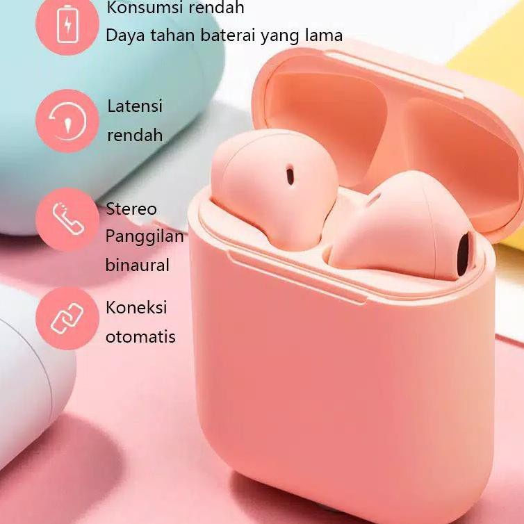 Auriculares Inalámbricos Bluetooth Inpods 12 Macaron Rosas con