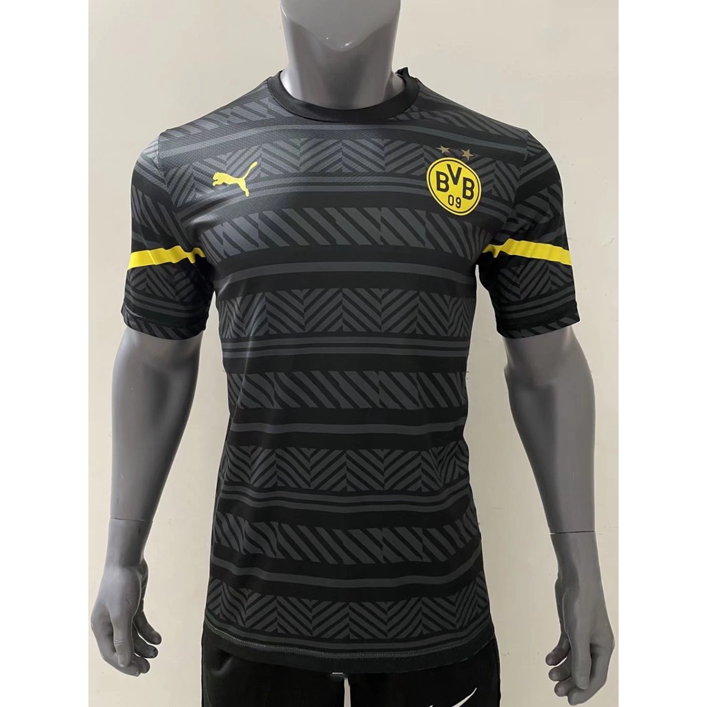 2022 Hombres Camisa Borussia Dortmund Fans Versi n Deportes Entrenamiento Jersey Verano Negro Camiseta S 2XL