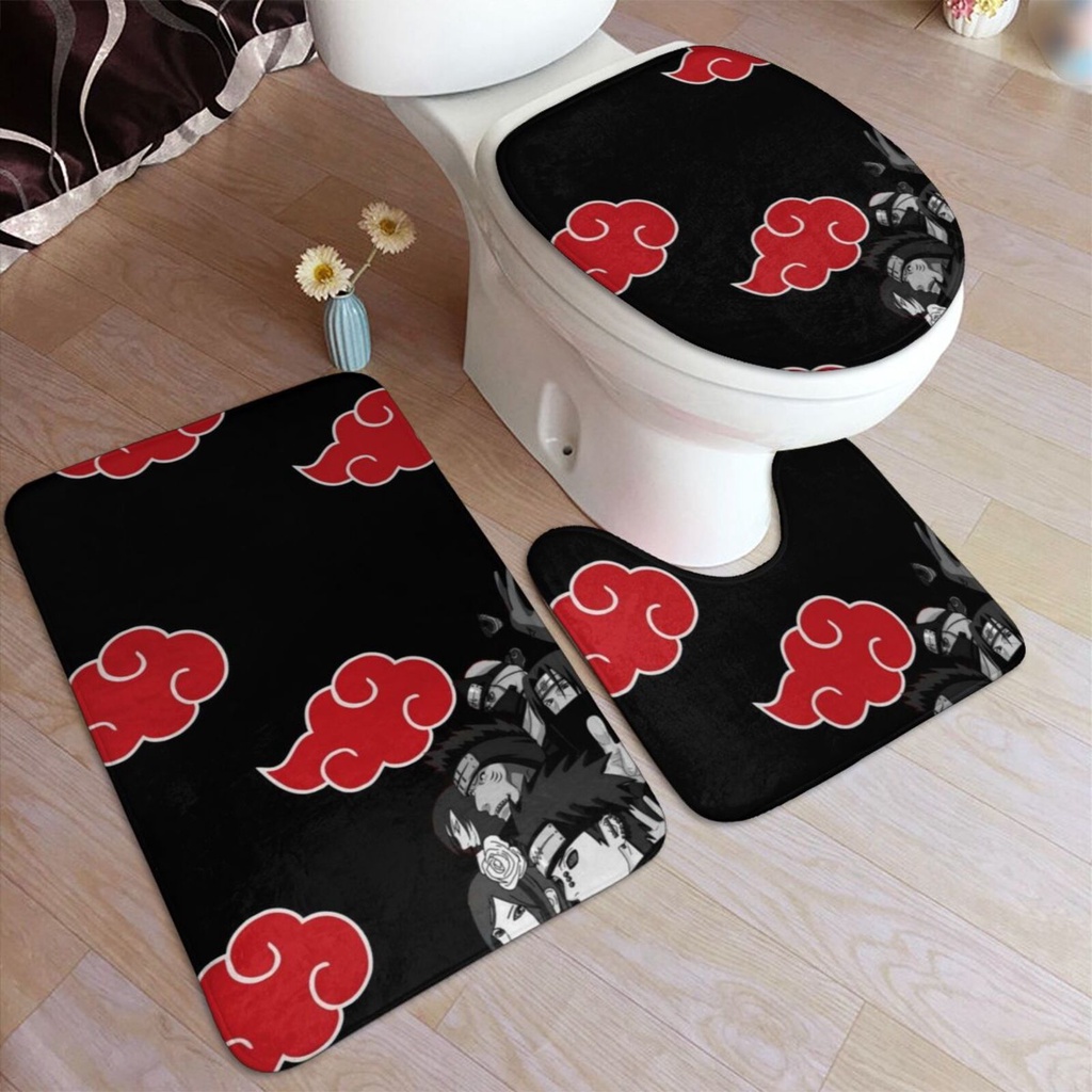 Alfombrilla De Baño Naruto Akatsuki Juego De 3 Piezas Alfombras Suaves  Antideslizantes Almohadillas + Contorno + Tapa De Inodoro , Alfombra  Absorbente | Shopee Colombia