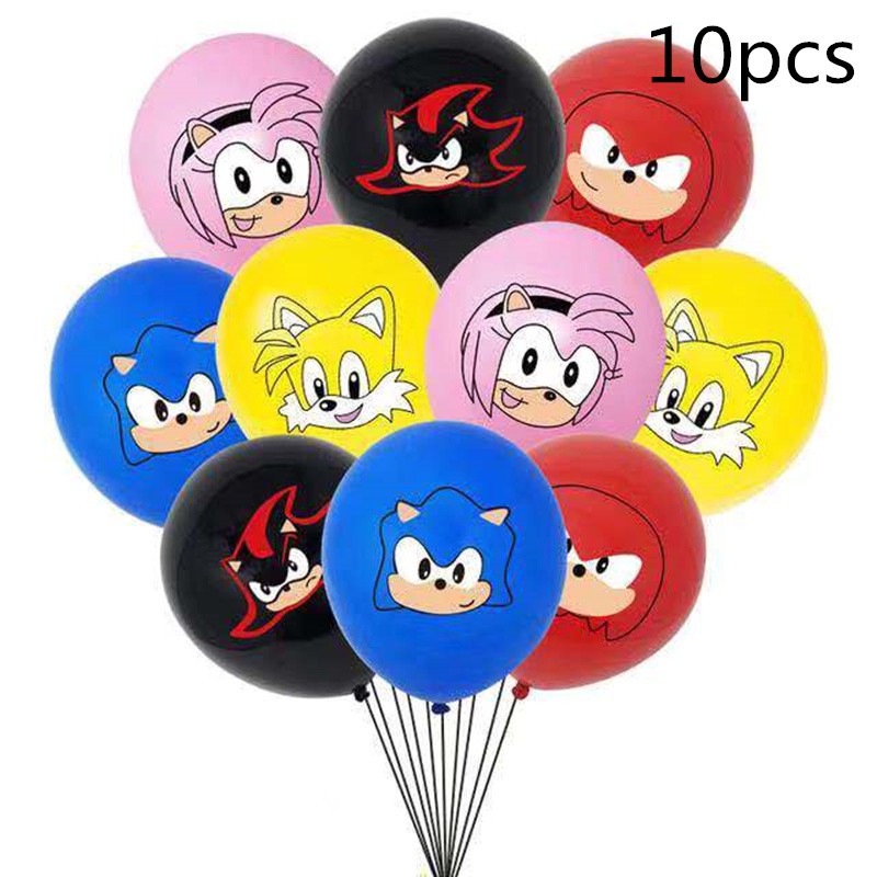  5 globos de fiesta para Sonic the Hedgehog, suministros de  fiesta de sónico, decoraciones de fiesta de cumpleaños para baby shower  para niños