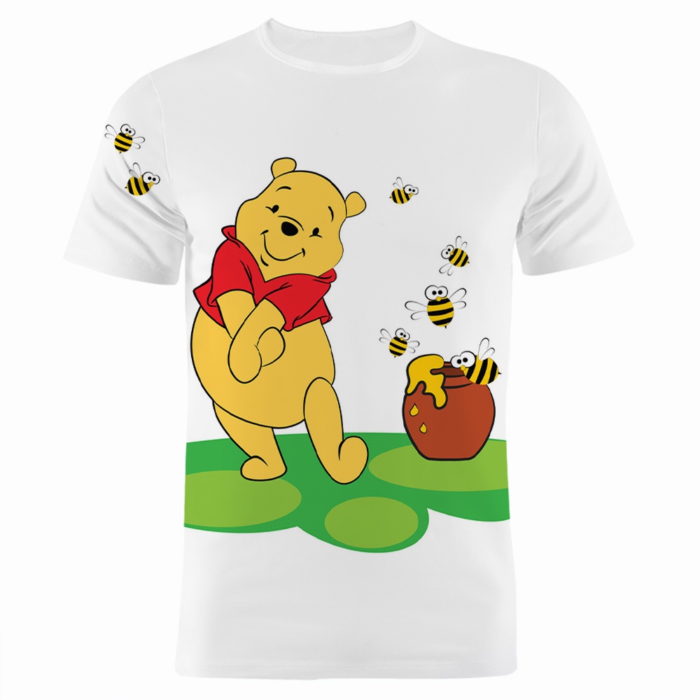 2022 Nuevo Verano Winnie the Pooh Camiseta De Los Hombres Moda De Manga Corta Marca Streetwear Impresi n Casual Las Mujeres Tops Tee