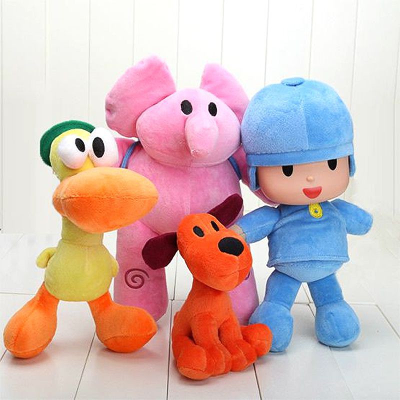 4pcs/lot POCOYO Juguetes De Peluche Suave Figura Muñeca Clásica Niños