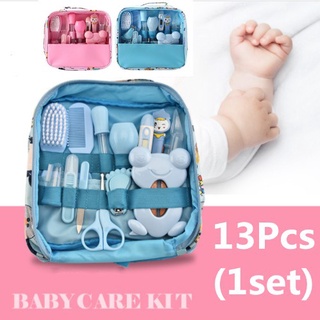 Set Kit De Higiene Y Cuidado Para Bebe Con 13 Piezas Y Bolso - La