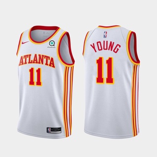 Black Nike NBA Atlanta Hawks Young #11 Swingman Jersey