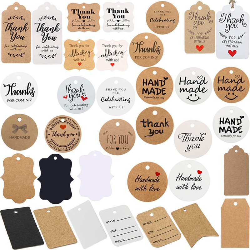 100 etiquetas colgantes de papel personalizadas hechas con cualquier texto,  etiquetas personalizadas, regalos de boda