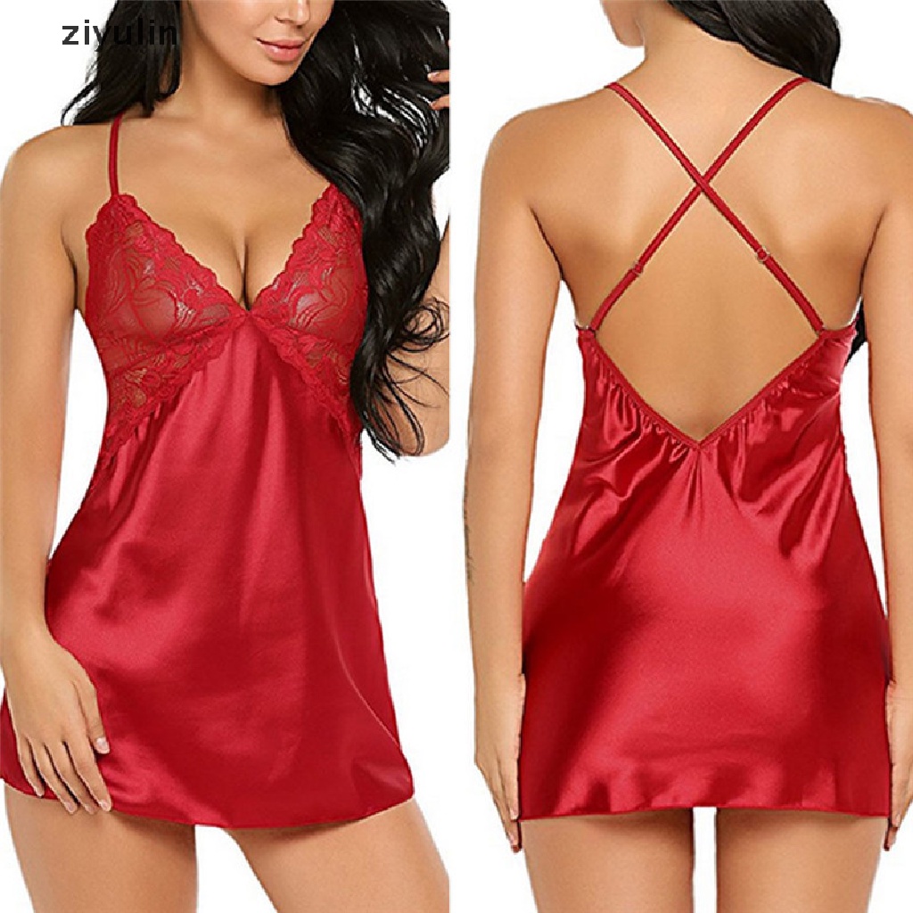 Sexy Pijama Babydoll Interior Bata Ropa de Dormir De Lenceria Para Mujer  Seda