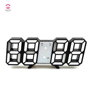 Reloj Despertador Luz Led Digital 3d De Mesa Y Pared - Gianpa