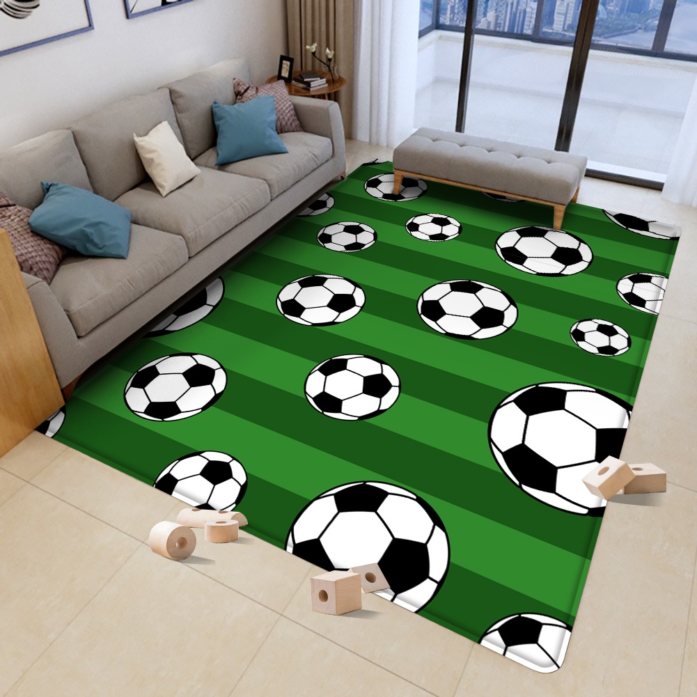 Alfombra infantil para habitación infantil forma de fútbol