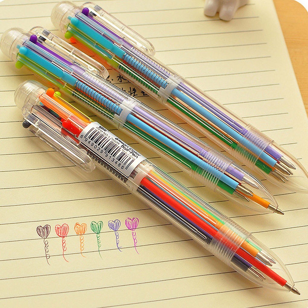 Bolígrafos De Colores Novedad Bolígrafo Multicolor Material Escolar  Multifunción