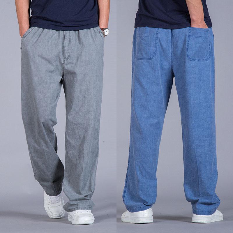 Pantalon lino best sale ancho hombre