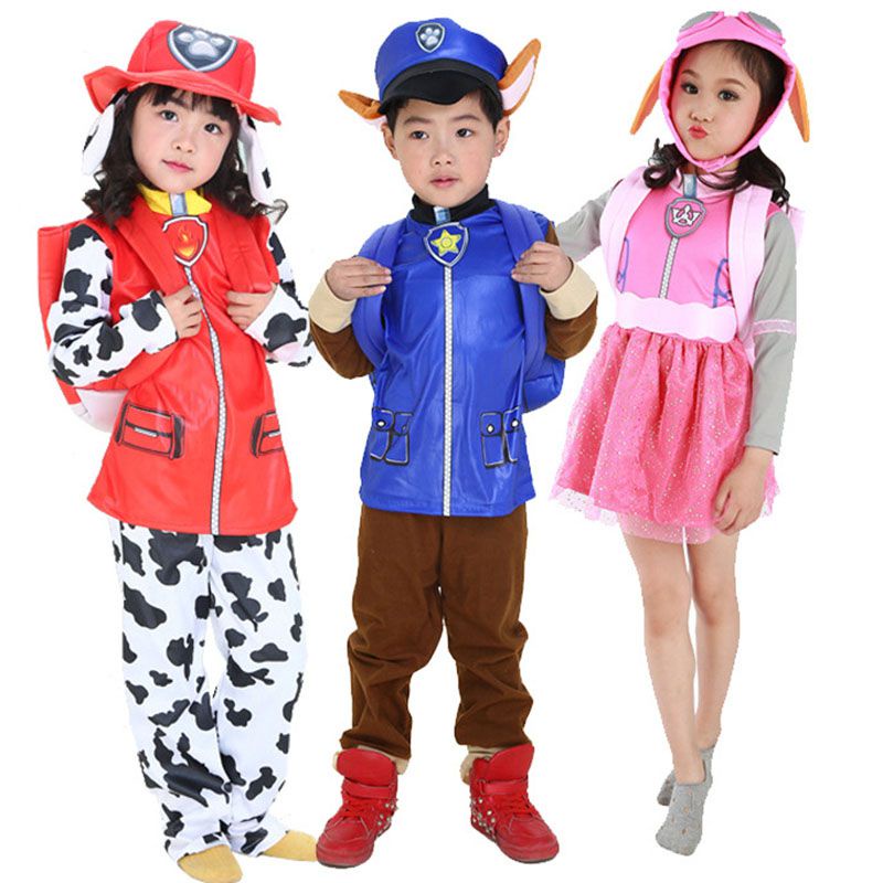 Ropa de Carnaval para niños, disfraz de Marshall, Chase, Skye, fiesta de  Halloween, juego de rol, vestido de 3 a 10 años - AliExpress