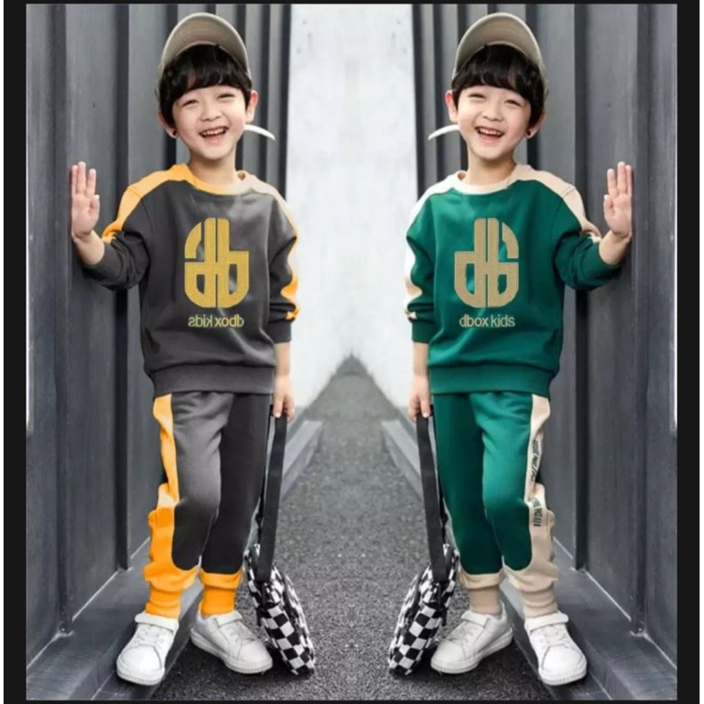 Traje de sueter infantil conjunto de ropa deportiva para ninos con motivo DBOX 1 5 anos