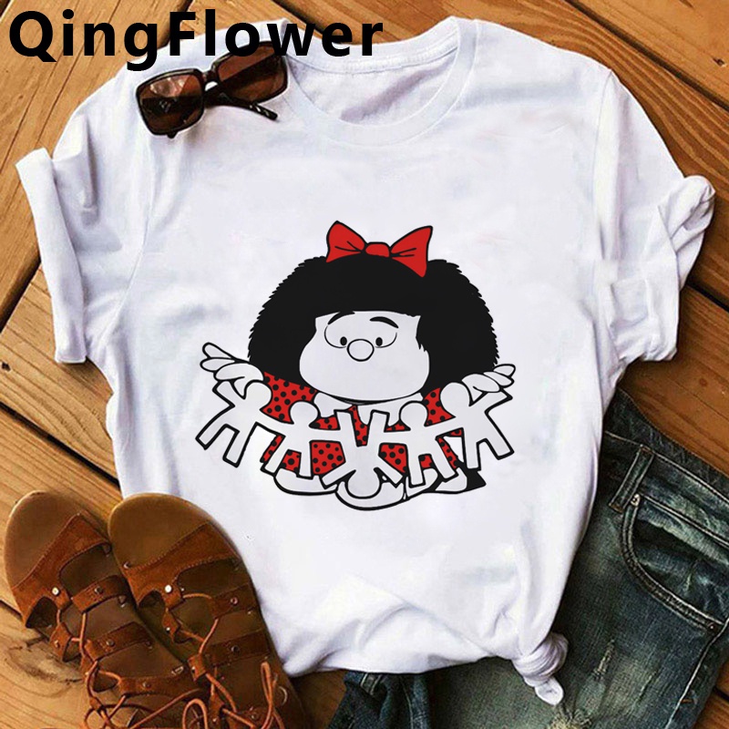 Mafalda Camiseta Hombre 2022 Blanco Más El Tamaño Superior