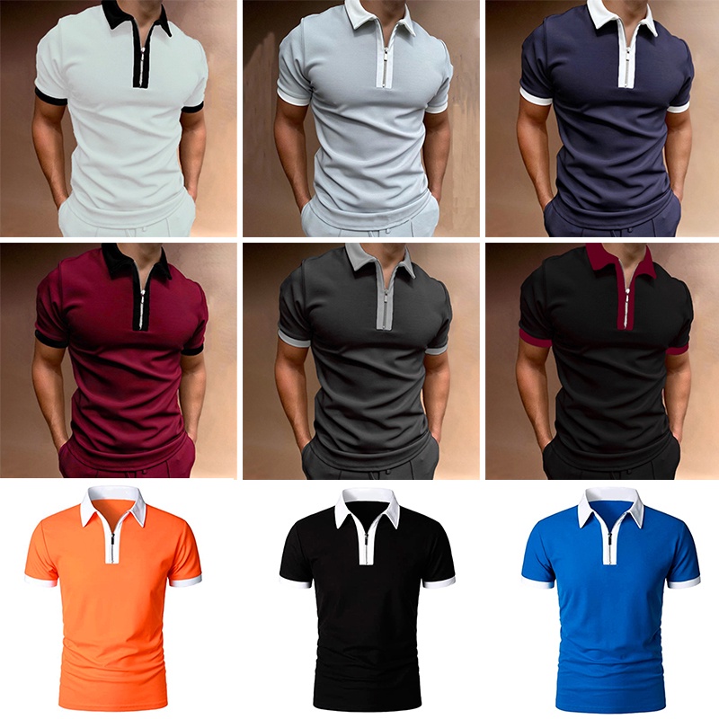 Los Hombres Polo Camisa 2022 Solido Camisas De La Marca De Manga Corta De Verano Hombre Ropa S 5XL Shopee Colombia