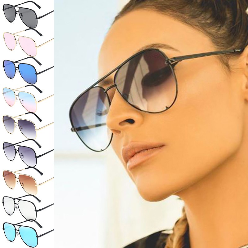 Gafas De Sol Para Mujeres Sombras Para Mujer Retro Playa Clasico Plata Aviador