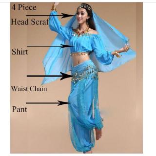 Ropa de escenario, ropa de baile de la India Oriental, traje, pantalón  superior, traje de danza del vientre para mujer, ropa de Bollywood para  mujer