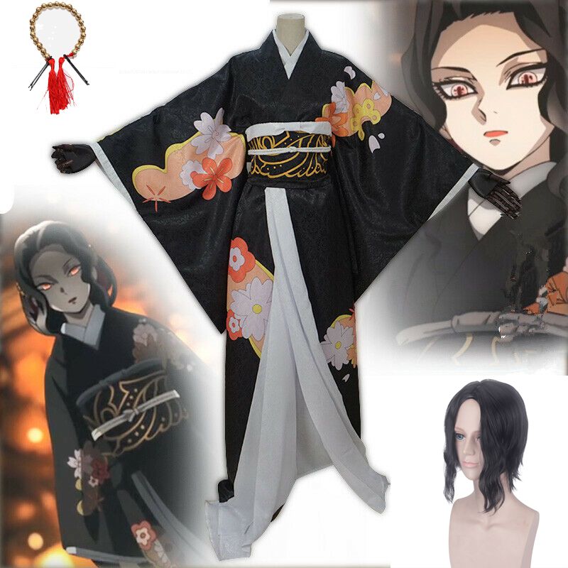Disfraz de geisha, fibra sintética, incluye vestido y cinturón