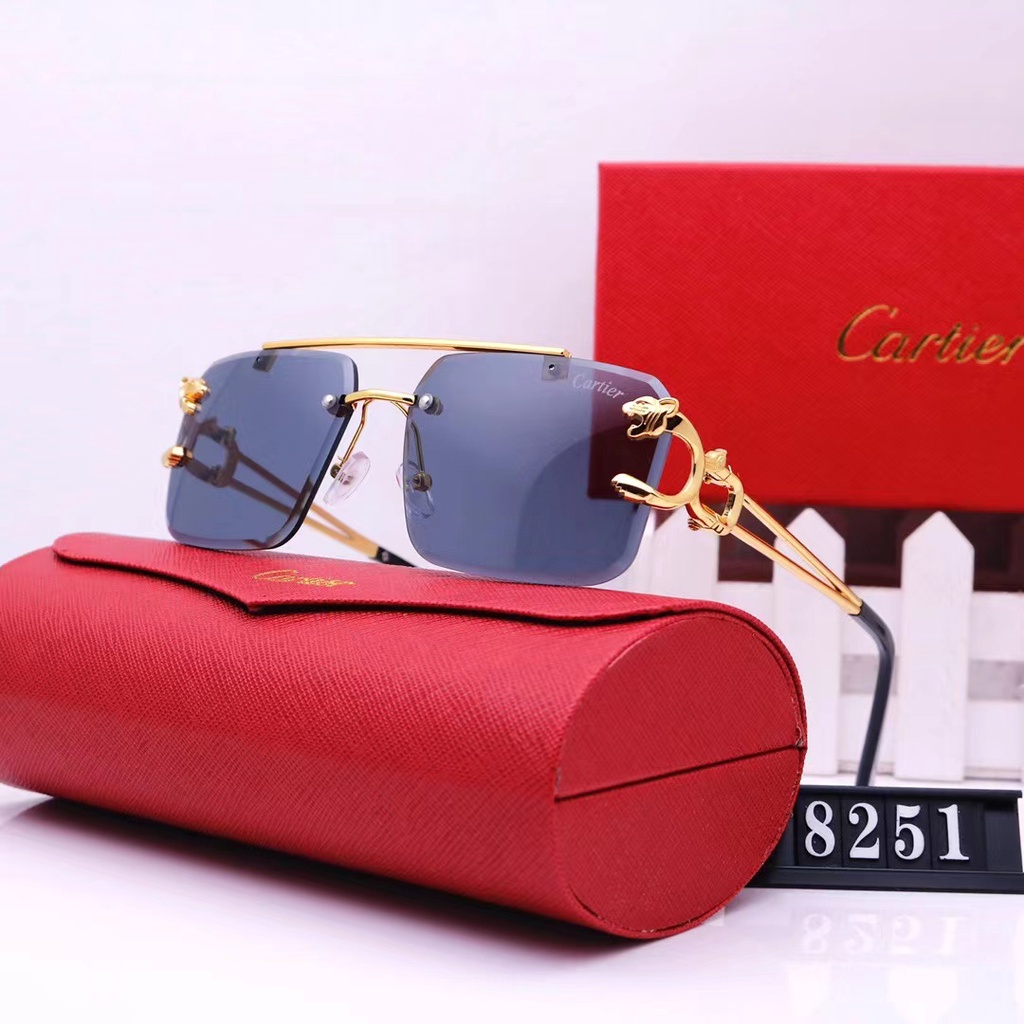 Gafas De Sol Cuadradas De Cartier De Marca De Lujo Cl sicas Retro Para Damas Al Aire Libre Tendencia A Montar Conducci n Ocio Vacaciones uv400 Street