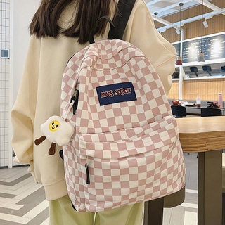 Mochila de lona para estudiantes de secundaria, morral de viaje