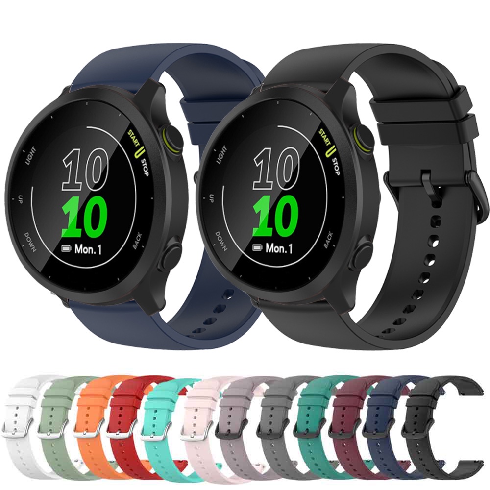 Correa de reloj para Garmin Forerunner 245/245M/Vivoactive 3, bandas de  silicona suave para relojes