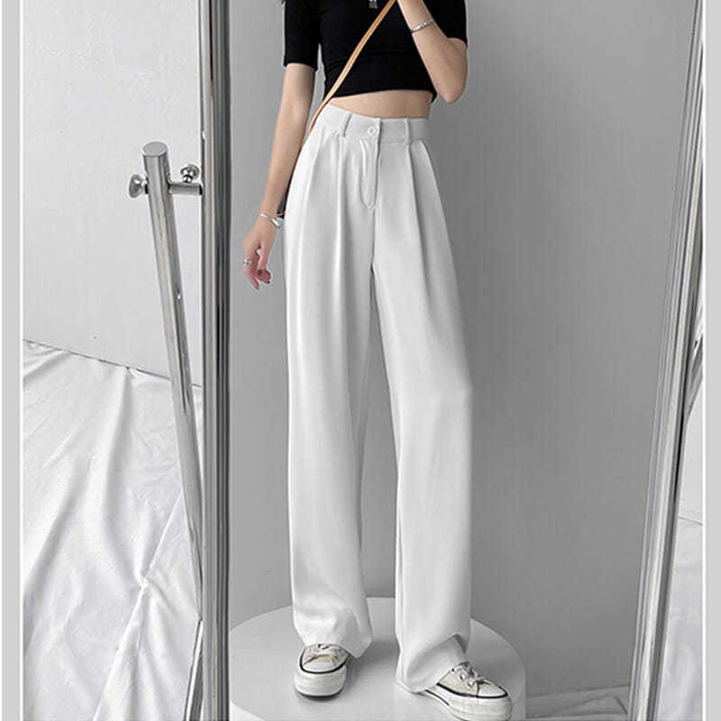 Pantalon blanco best sale suelto mujer