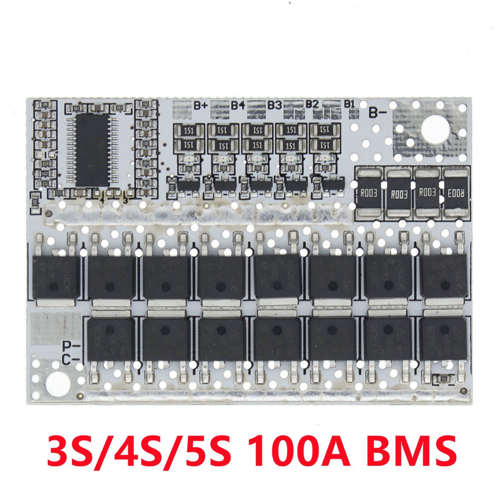 Circuito di Protezione per Batterie al Litio 3s/4s/5s BMS Li-ion Lmo Ternarie 12V 16.8V 21V 3.7V 100A con Bilanciamento di Carica