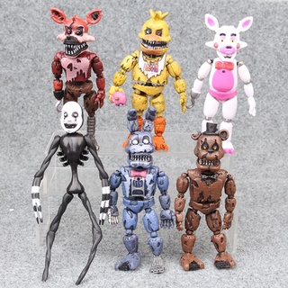 FNAF-figuras de acción de Five Nights at Fredy Bonnie para niños, llavero  de Anime, muñecos